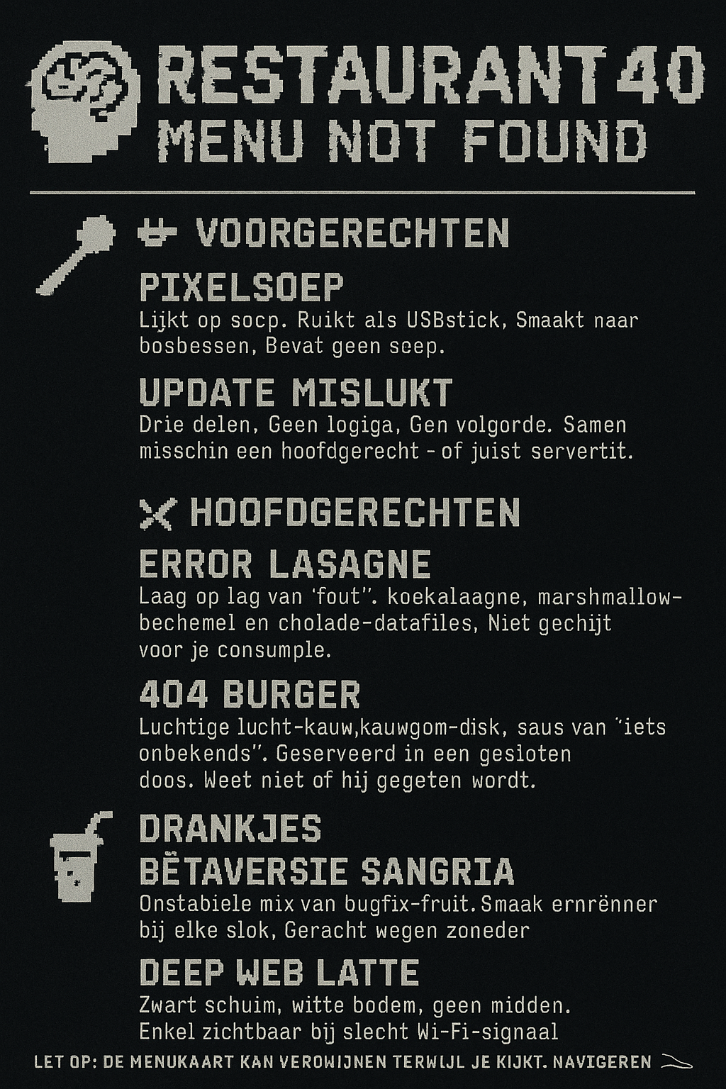 Het menu