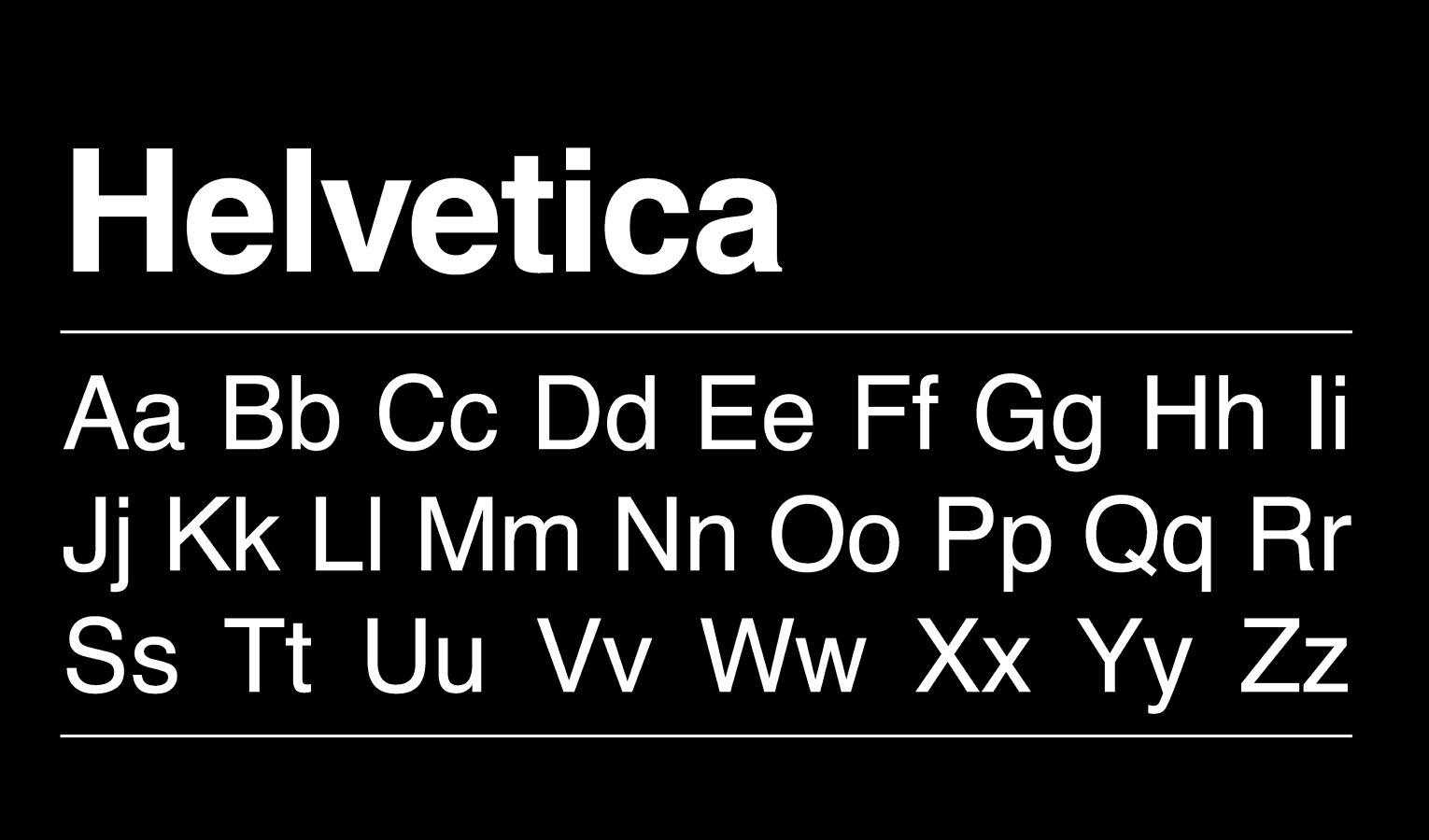 Een afbeelding van het lettertype Helvetica